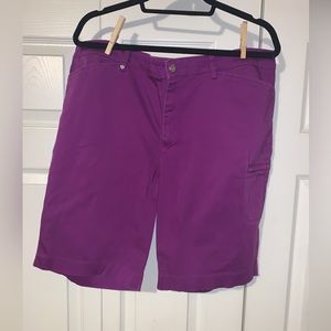 Lauren by Ralph Lauren Active Bermuda Shorts in Purple size 16